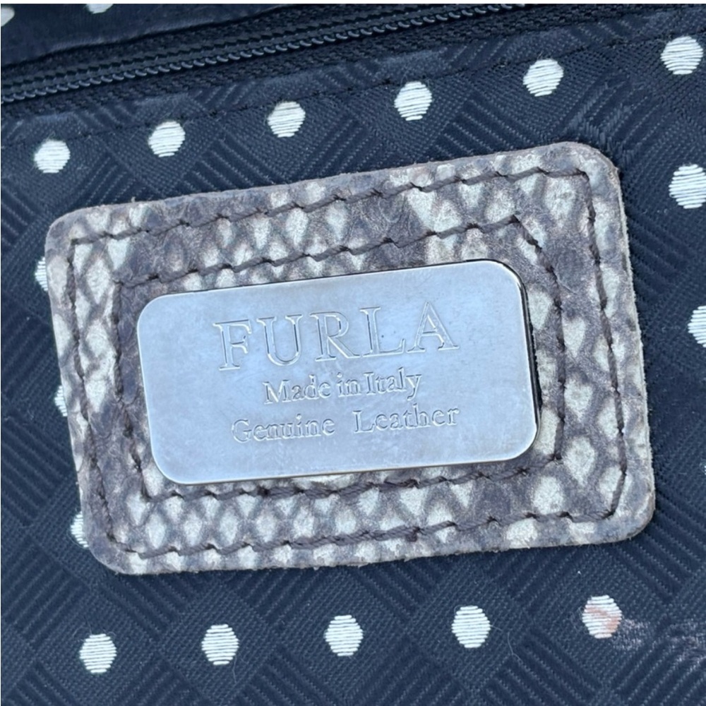 Furla Black and Snakeskin Tote Bag - Picture 4 of 15